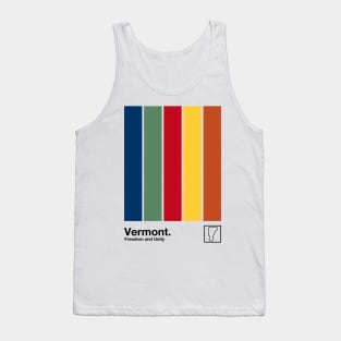 Vermont // Original Flag Aesthetic Colors Design Tank Top